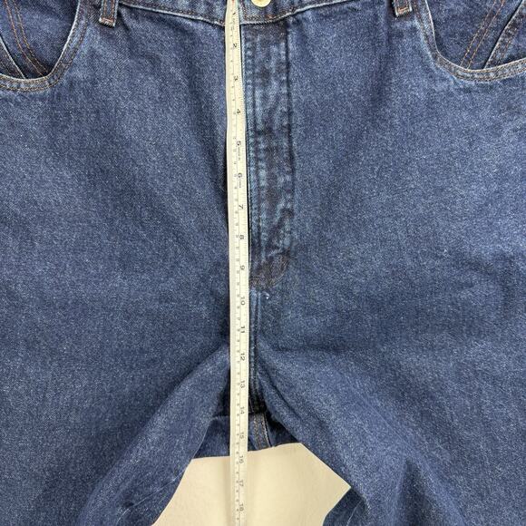 VTG Rockies Dark Wash Denim Jeans Women Sz 24 Inseam 32” High Waist Straight Leg - Picture 9 of 11